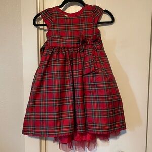 Red Sleeveless Holiday Dress with Bow